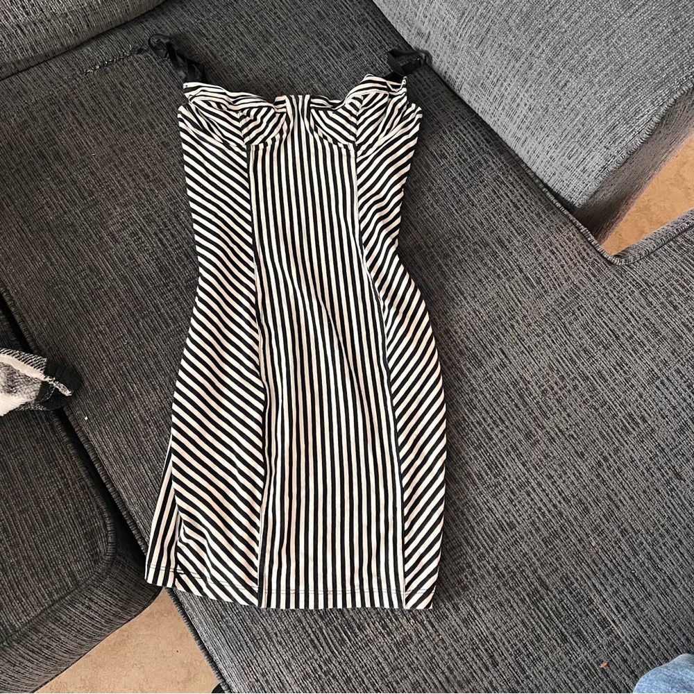 American Apparel Black and White Dress